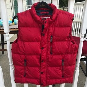 Orvis Classic Collection Goose Down Vest Red Sz M